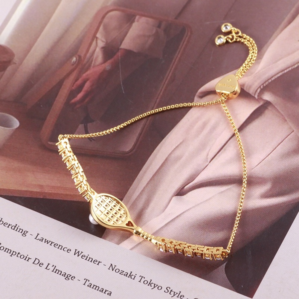 Kate Spade Heart Tennis Racket Adjustable Bracelet